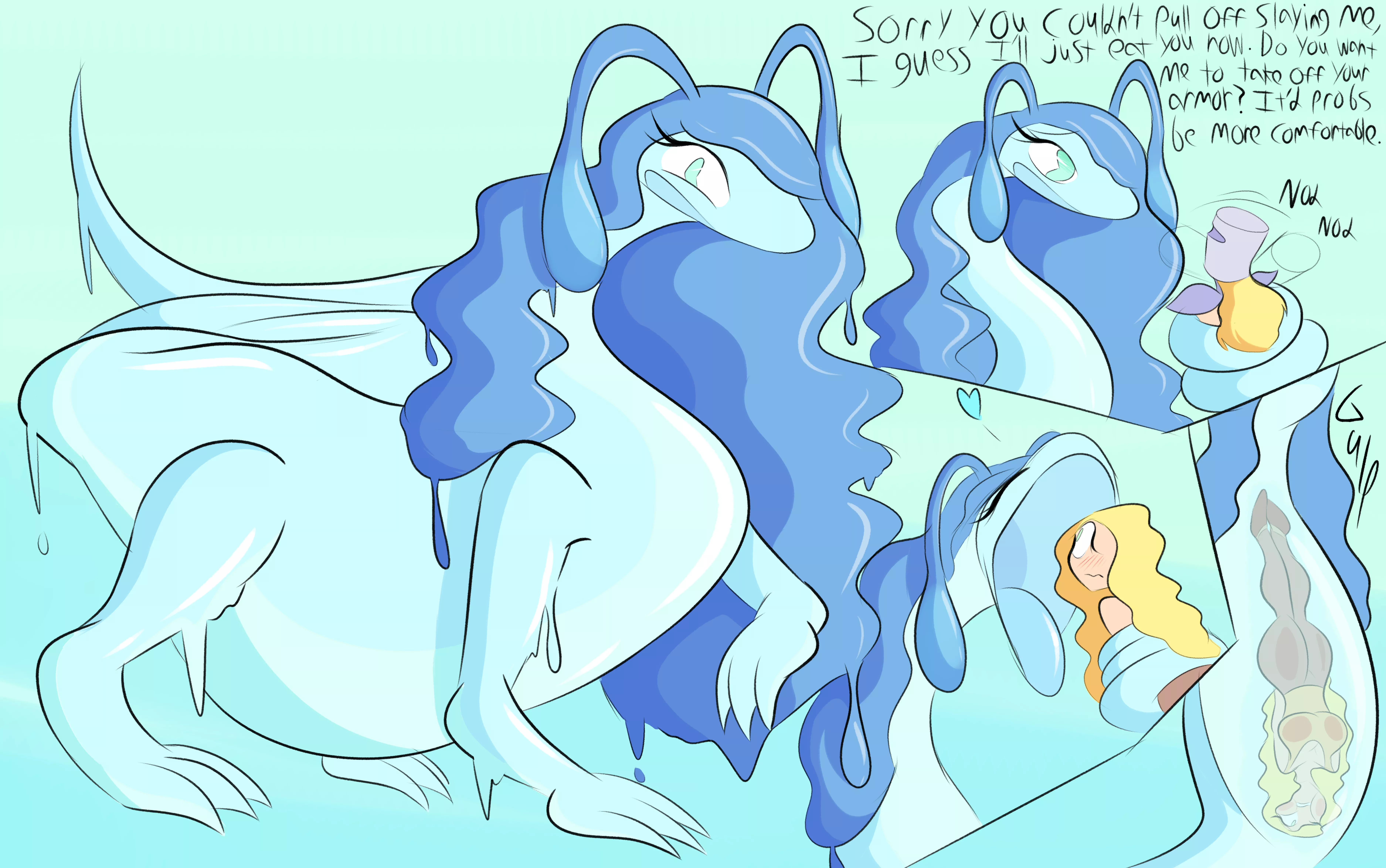 {Comic} Galea, a slime dragon (Art by JackMunchy) posted by JackMunchy