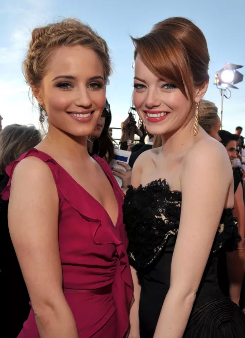 Dianna Agron and Emma Stone by oblique_shockwave