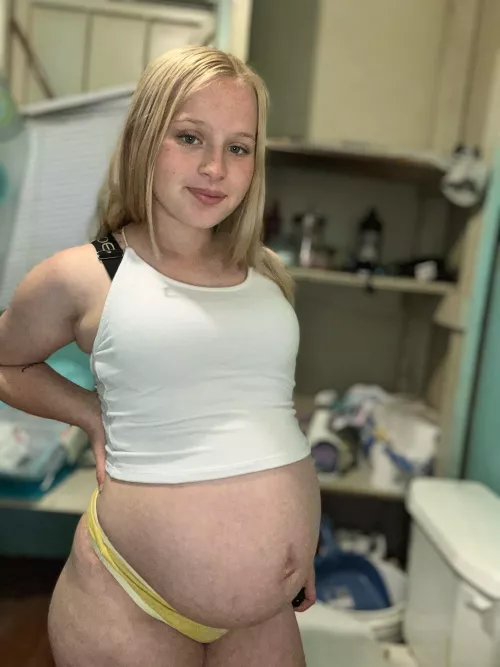 Do you think I'm hot with my big pregnant belly by Fantastic-Manager-30