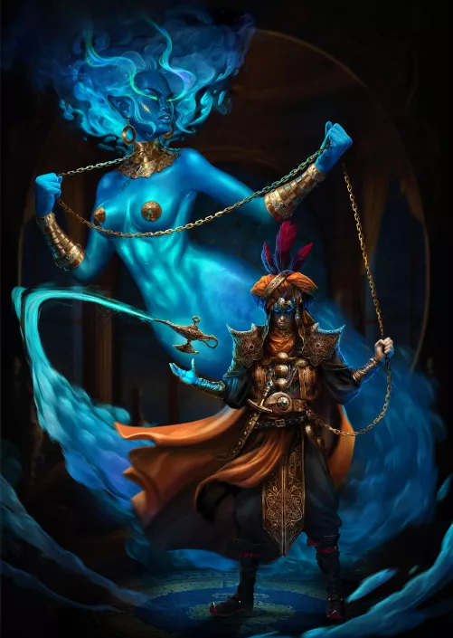 Enslaved Djin (Looks like Warlock: The Genie has completed its main quest) by Snoo-67661