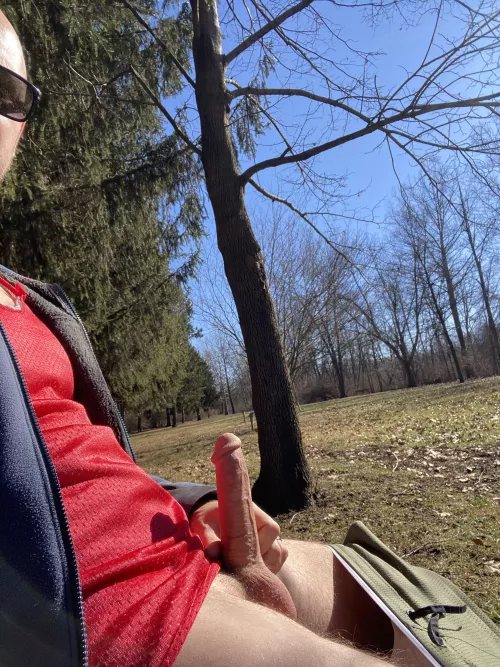 Getting some vitamin D in the park by Hard4You32