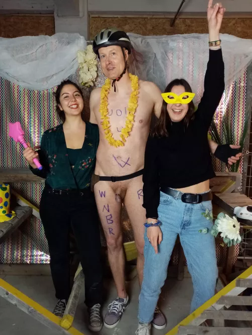 Me at Antitapas night Brussels with 2 French students, thanks in advanced for sharing this and my other pictures! by ExcellentContract677