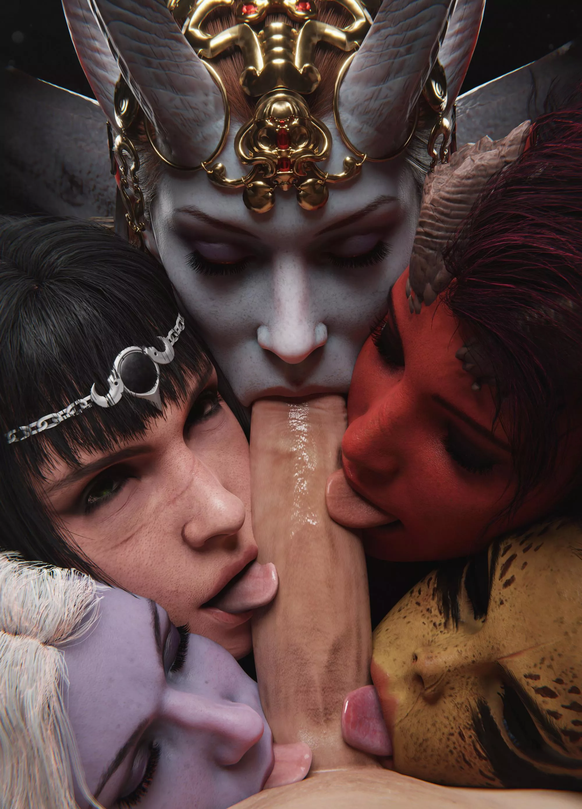 Minthara, Shadowheart, Mizora, Karlach, Lae'zel (GretDB) [Baldur's Gate 3] posted by mustachy-