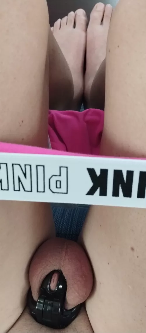 Shaved legs, pink panties and a 2