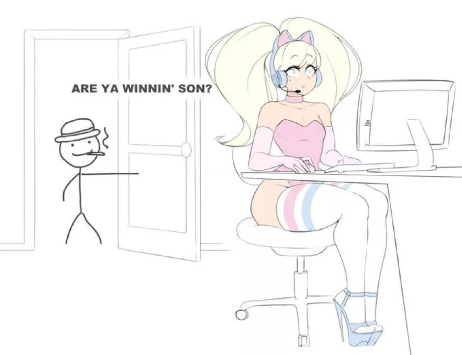 “Uh, it’s not what it looks like!” posted by Fembotty_boy