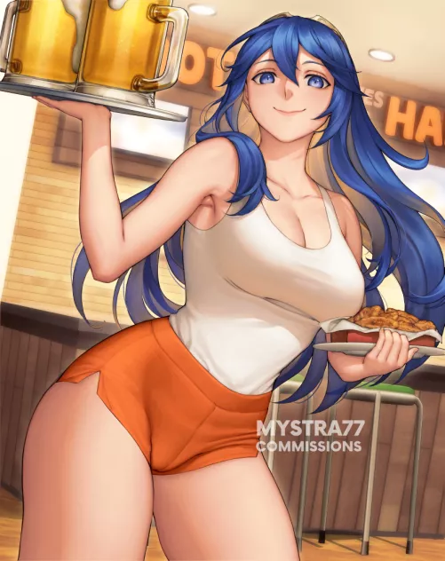 Waitress Lucina (Mystra77) [Fire Emblem] by mystra77