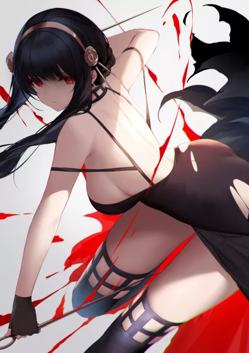 yor looking hot and badass by Yui_Desu69