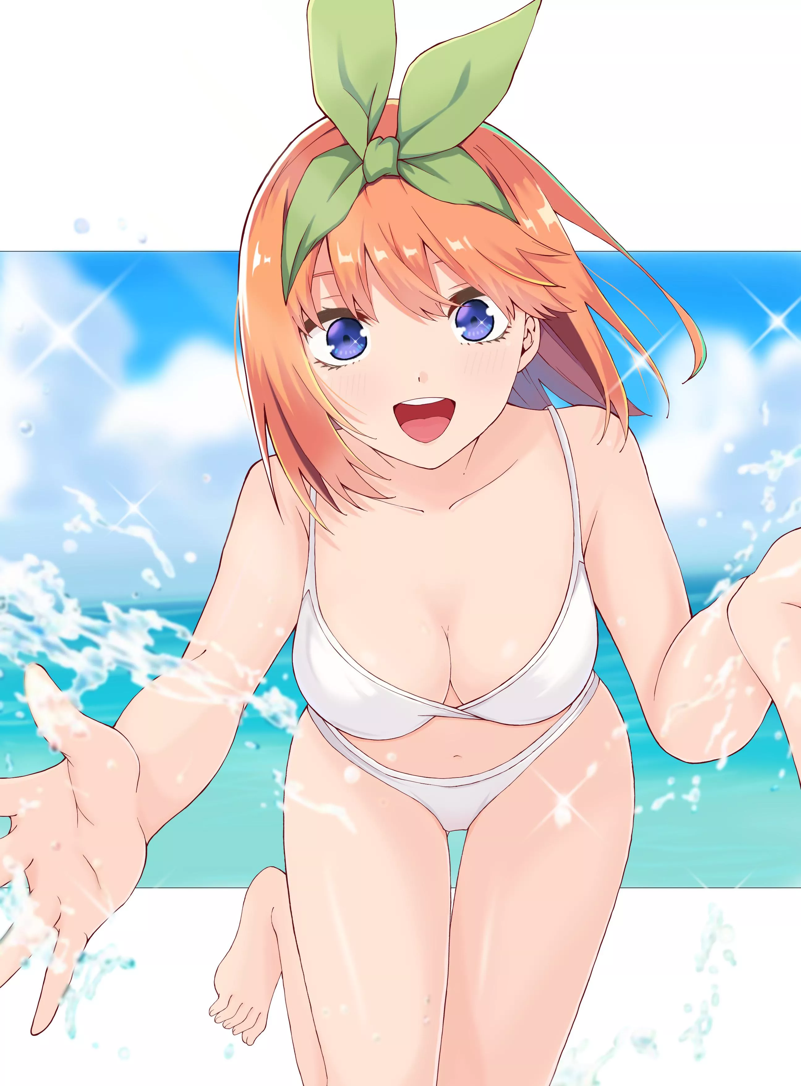 Yotsuba Wearing Her White Bikini (The Quintessential Quintuplets) posted by Csxc