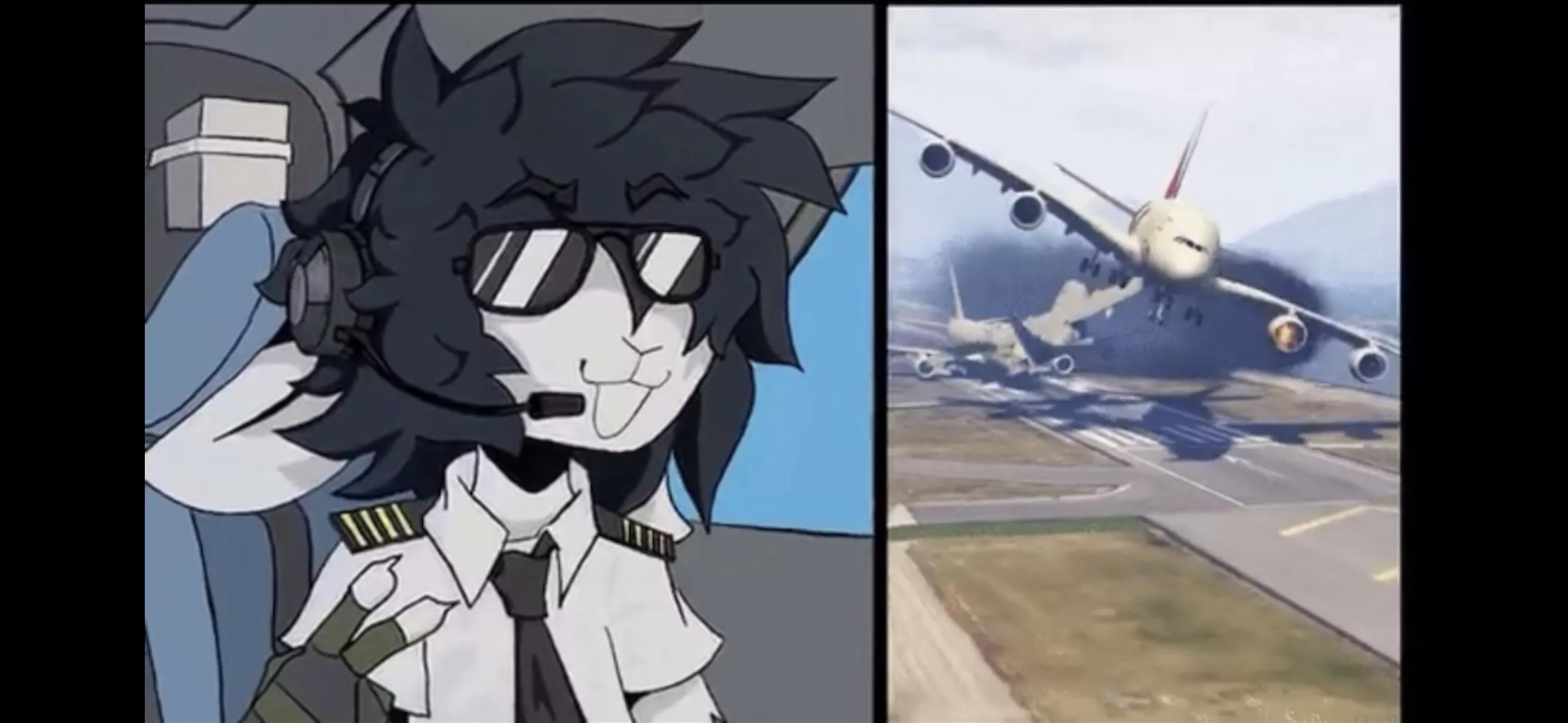 Bunny pilot doing a silly :3 posted by DamianFullyReversed