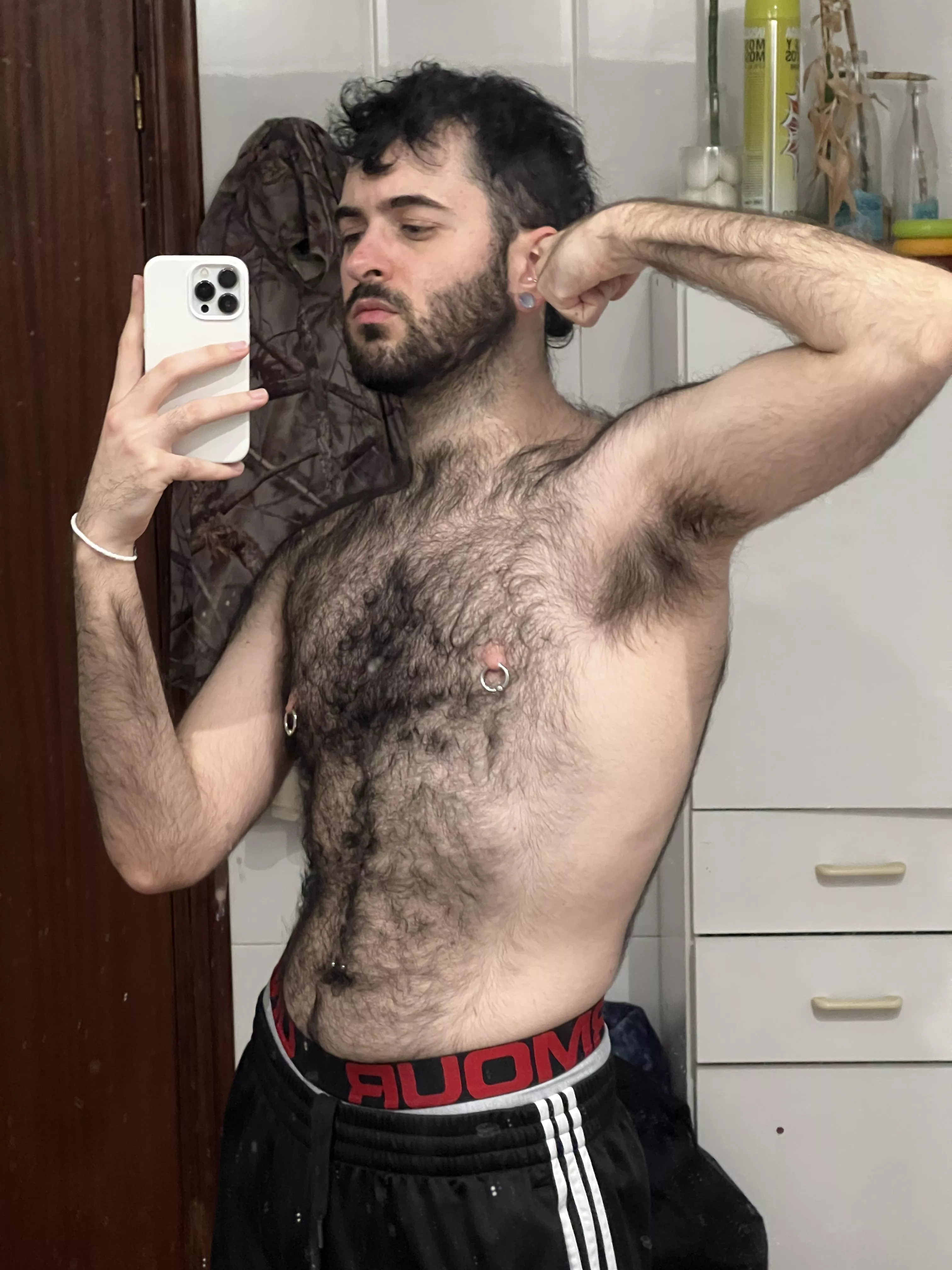 Hope you don’t mind the hair, or the sweat… posted by PiercedOtter