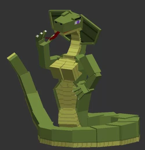 Minecraft Snake gal model (made by me) by FrostyTD-156