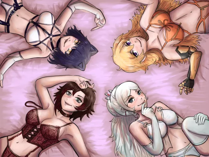 Rwby girls are ready for a fun night (pixelons) [rwby] by darkrobbe1