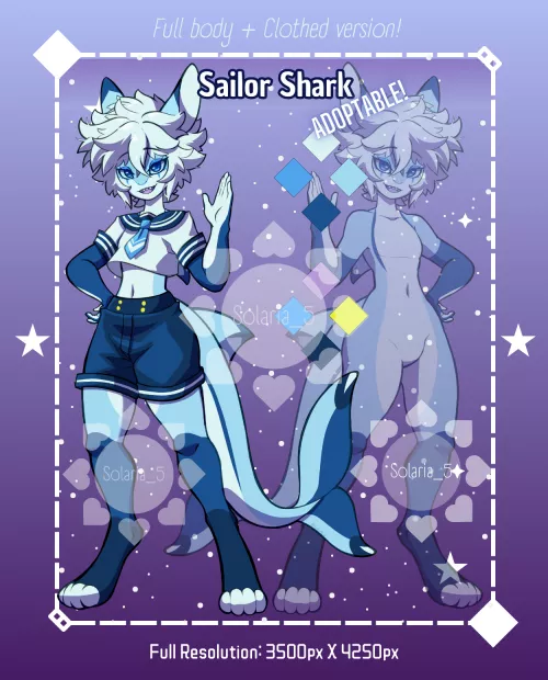 Sailor Shark adopt (Art by me) by Solaria_5
