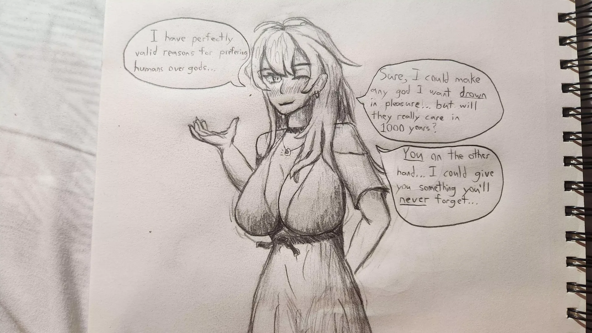 A Goddess of Love tells you why she's interested in you (GFD doodle by me) posted by thegreatgramcracker