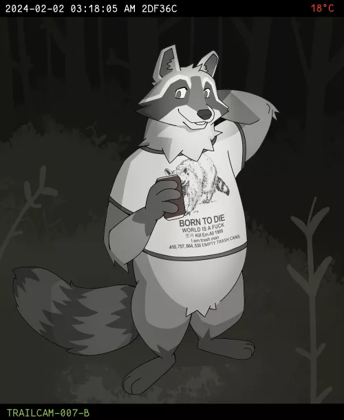 caught this guy on my trail cam, should i be worried? by rooksiepooksie