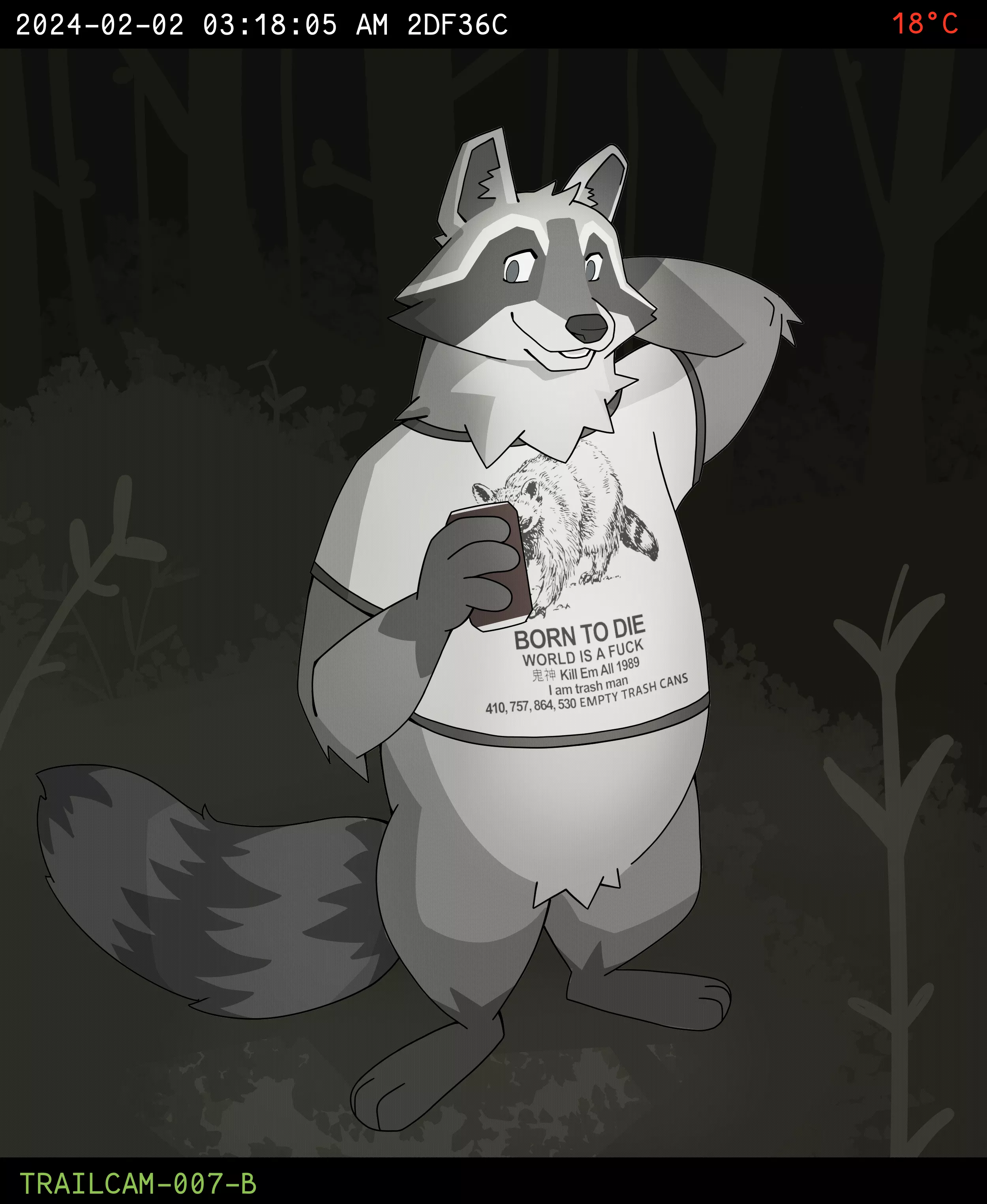 caught this guy on my trail cam, should i be worried? posted by rooksiepooksie