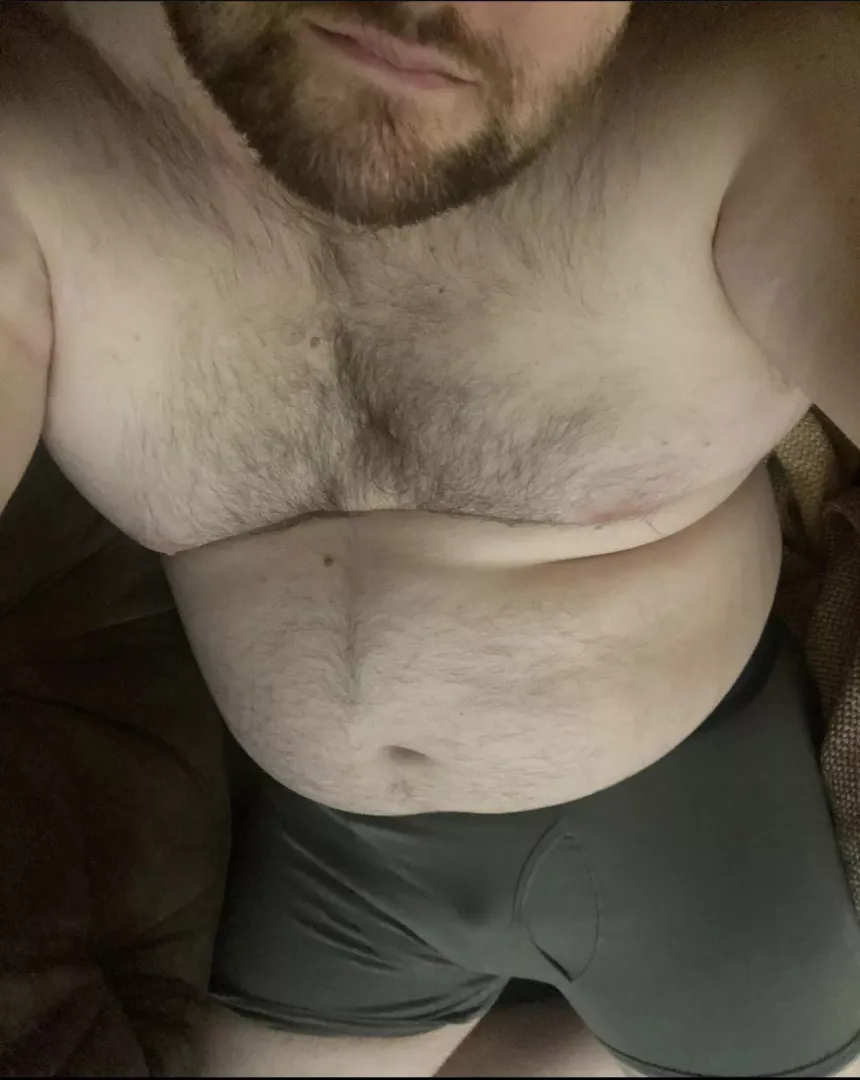 Don’t have much clothing on…cuddle up for warmth? 🐻 by BearGaymer92