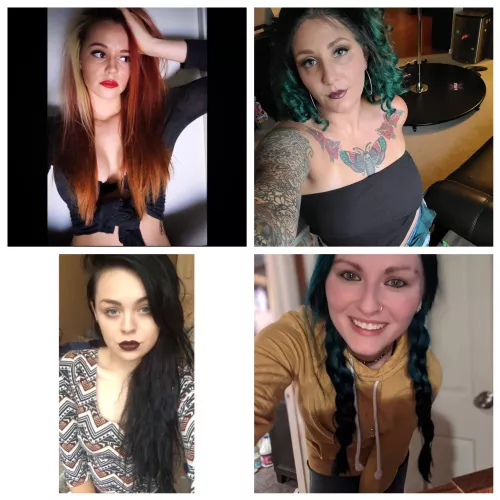 Prettiest to ugliest out of these alt babes by JPervyJeff