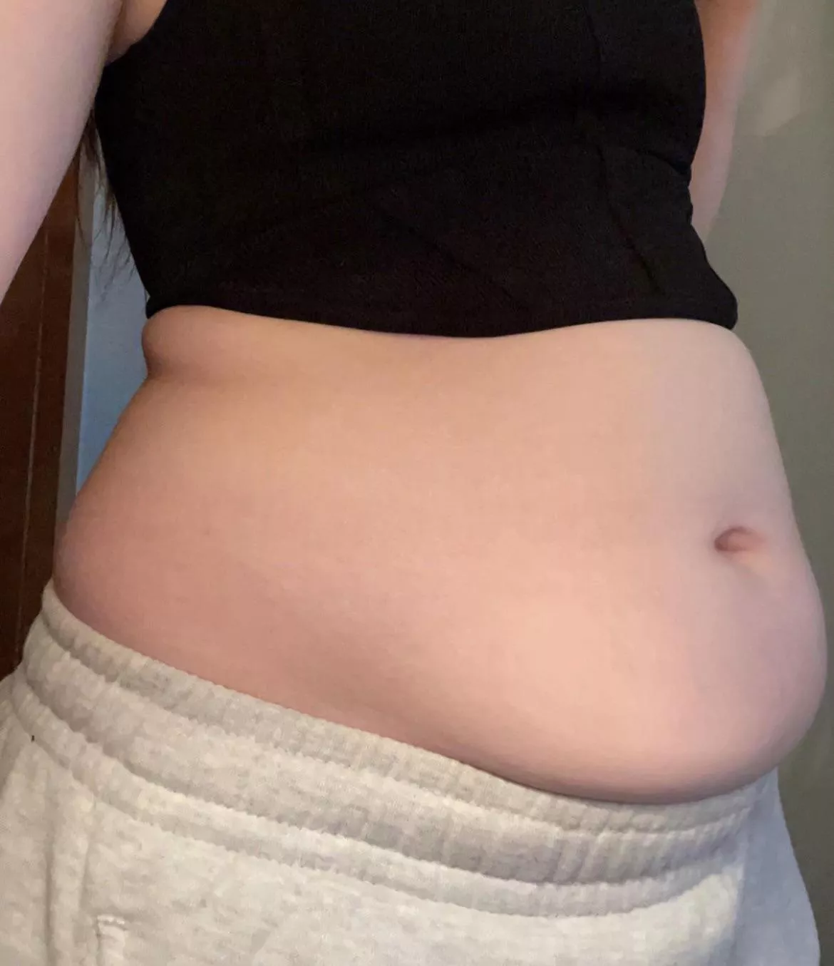 Real chubby lower belly.. idk why my belly keeps growing?🍰 posted by msgrowingbelly