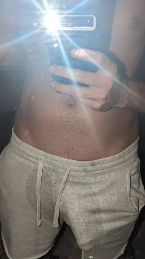 Spilled water all over my shorts. Who wants to help me dry it up? by throbbingbigcock
