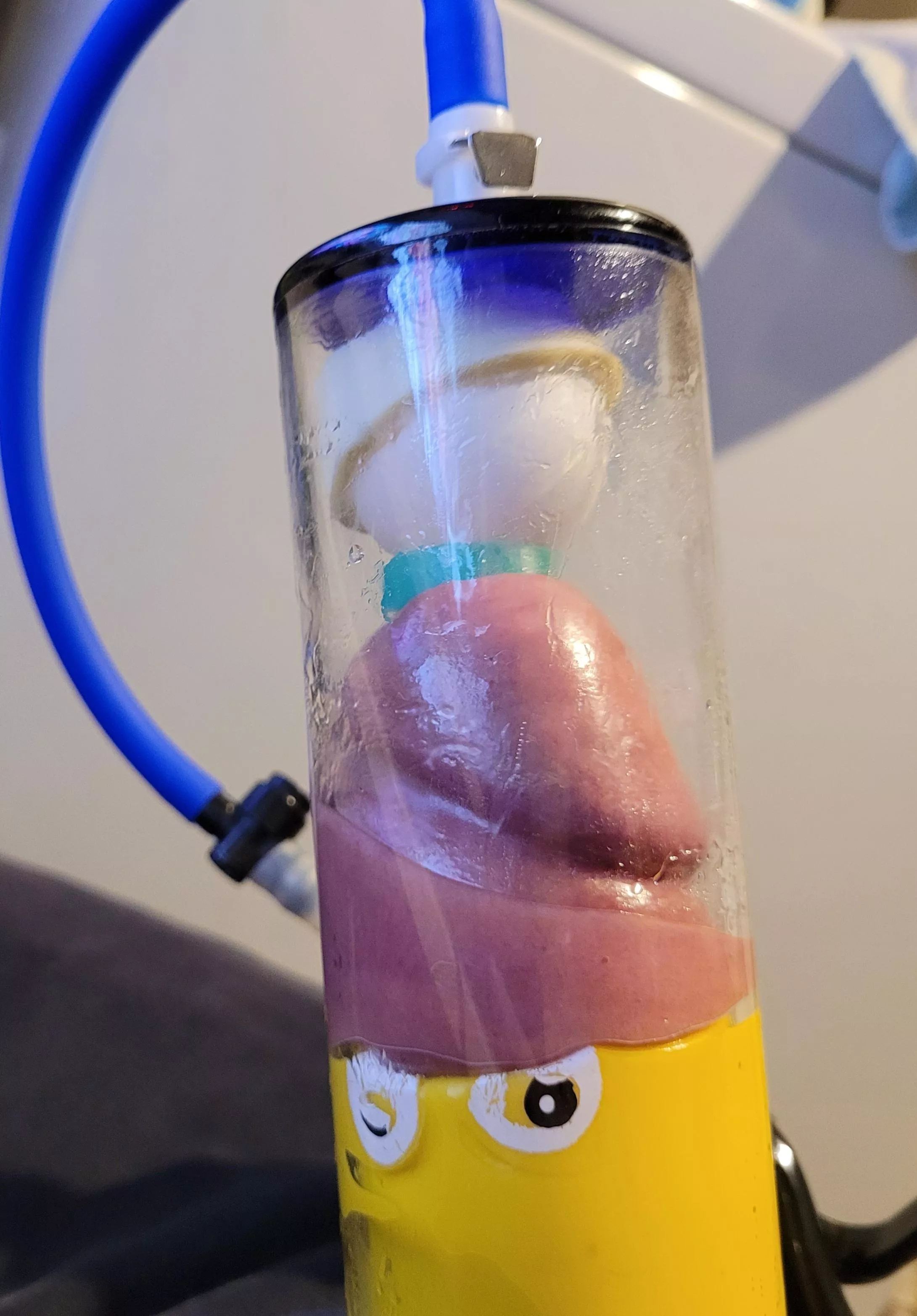 Ball holding a thick silicone sound inside my urethra from coming out under vacuum. posted by aspex0anon