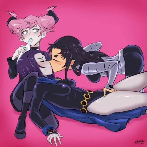 Blackfire, Raven and Jinx (SYTOkun) [Teen Titans] by netap