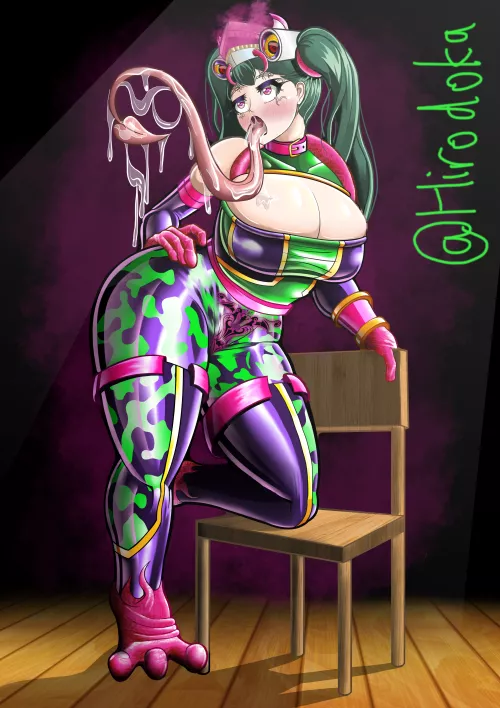 Corrupted Tsuyu Asui (Art by me) by HiroDoka