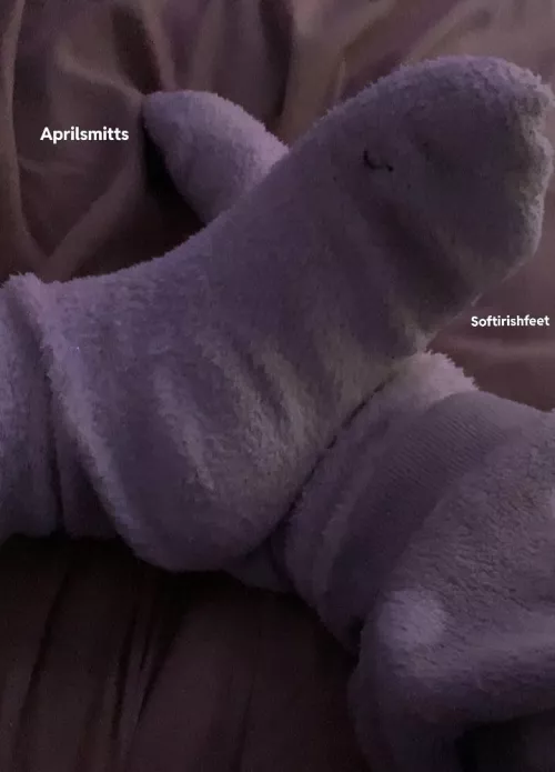 Fluffy socks make my feet sweat but they absorb more so?? In your dreams.. by SoftIrishfeet