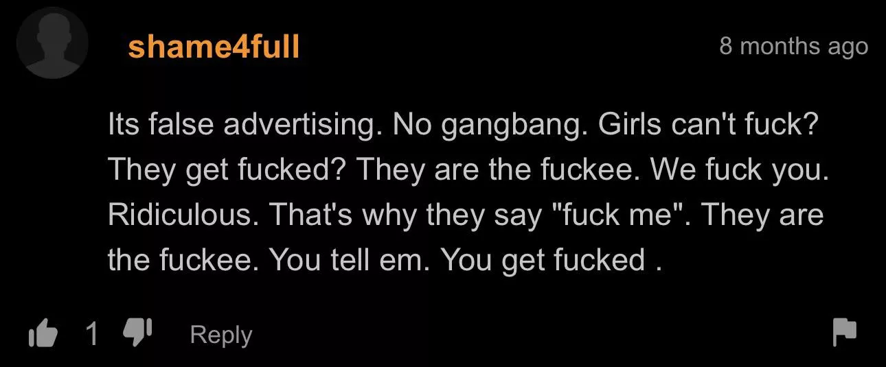 Lesbians can’t gangbang, and this guy is mad about it. posted by Diligent-Newspaper-2