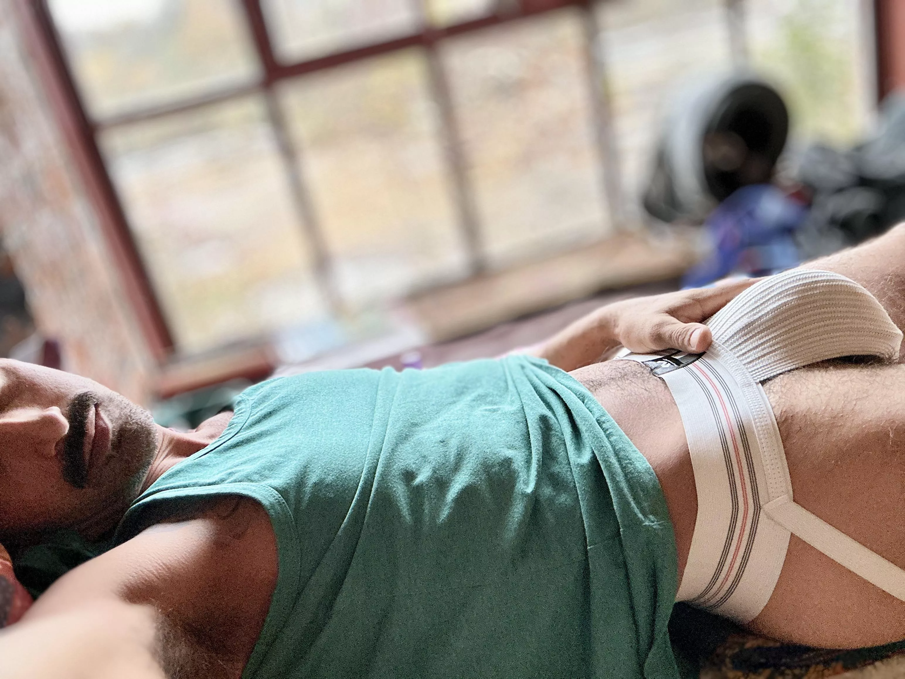 The best part about the super bowl is checking for the player’s jockstrap lines under their pants 😜😈 posted by MyTWs