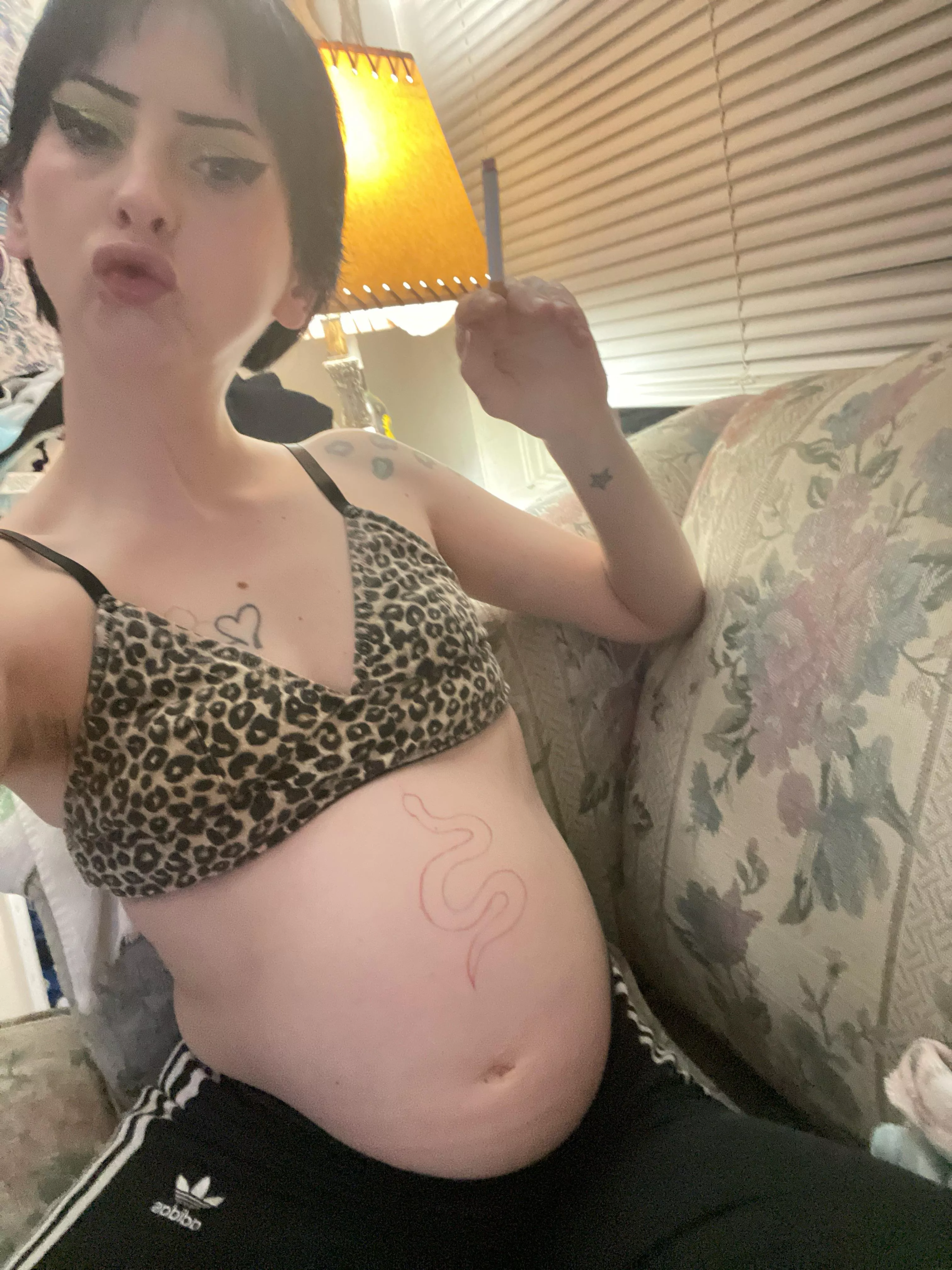 Wanna watch me smoke while your stroke your cock? posted by PregnancyfitsMe