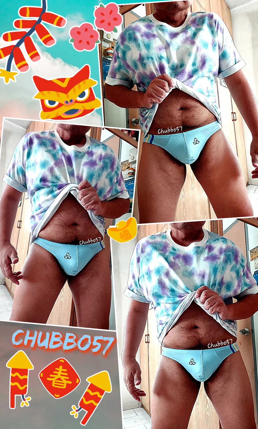 (48) So, the auspicious colours for my Zodiac in 2024 are blue, pink and purple. And so, I comply. Xin Nian Kuai Le! 🔵🟣🩷🩲🧧 posted by chubbo57