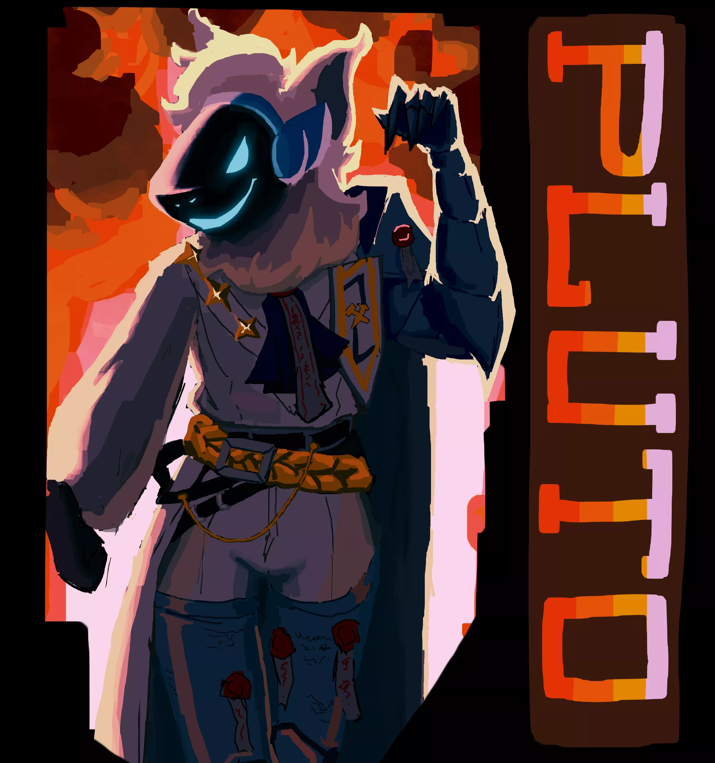 Drawing of a friend's character I made! (reference to Limbus C0rporation) posted by CanOfUnknownOrigin