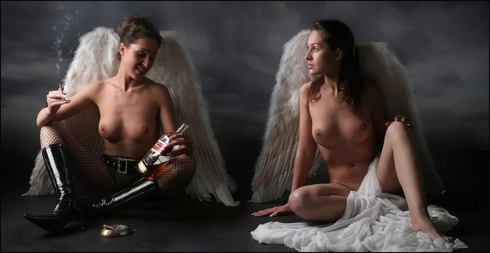 Every angel has her dark twin by eff_zilla