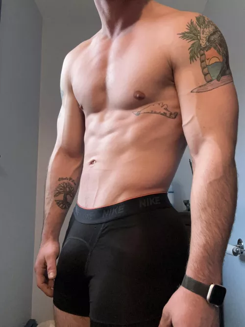 Little post gym bulge by Southern_Vast_1203