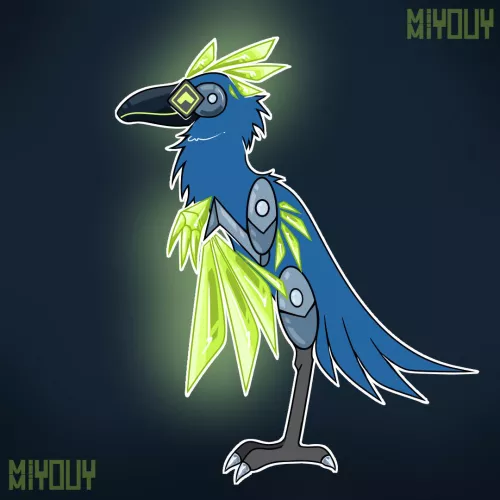 Protogen bird i drew for a art trade. by mimiyouy