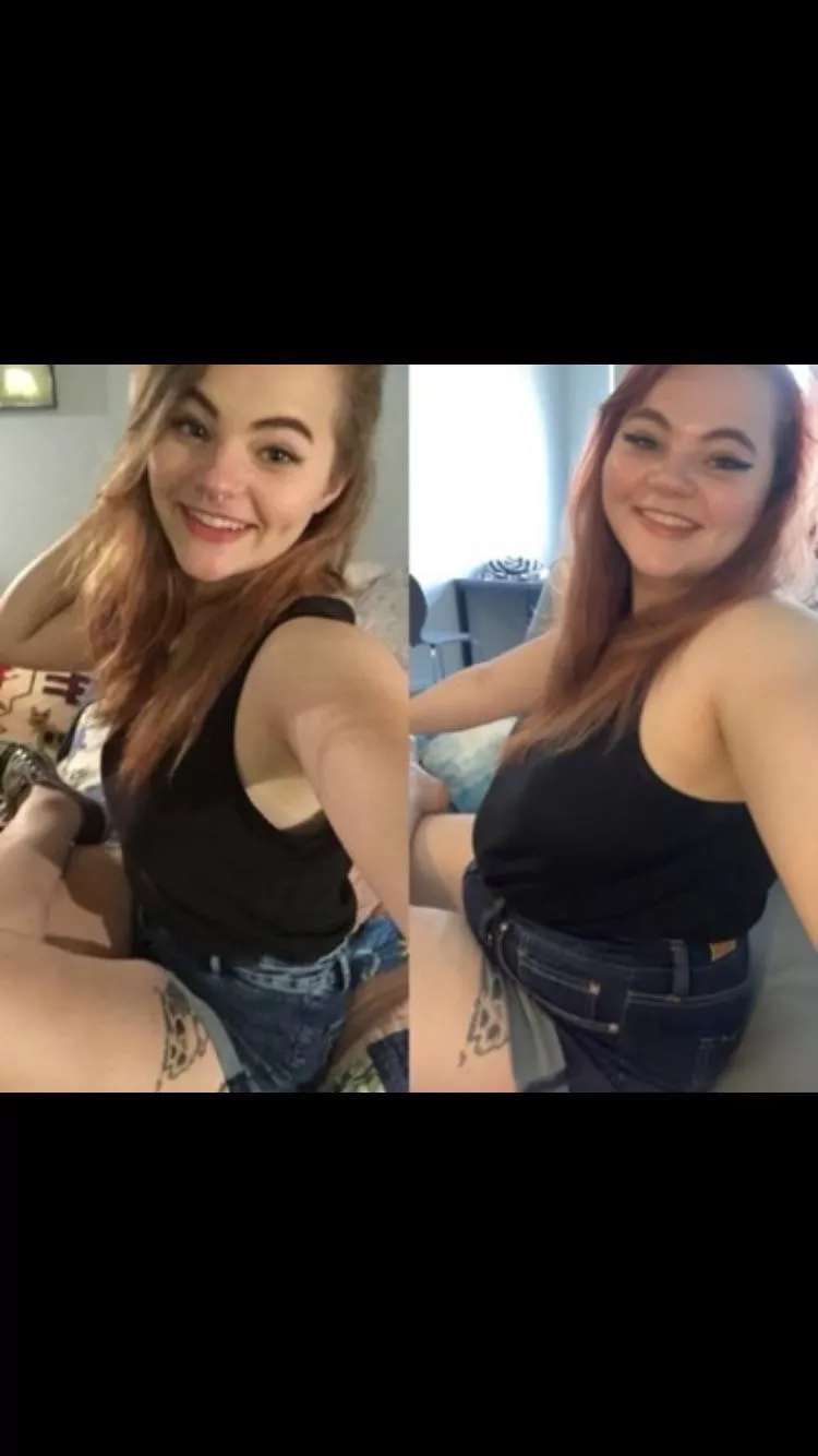 Rare before/after 🥰 posted by fall_out_bilbo