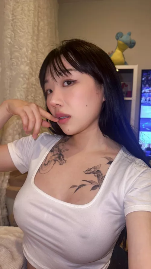 Risky white top by leesherwhy