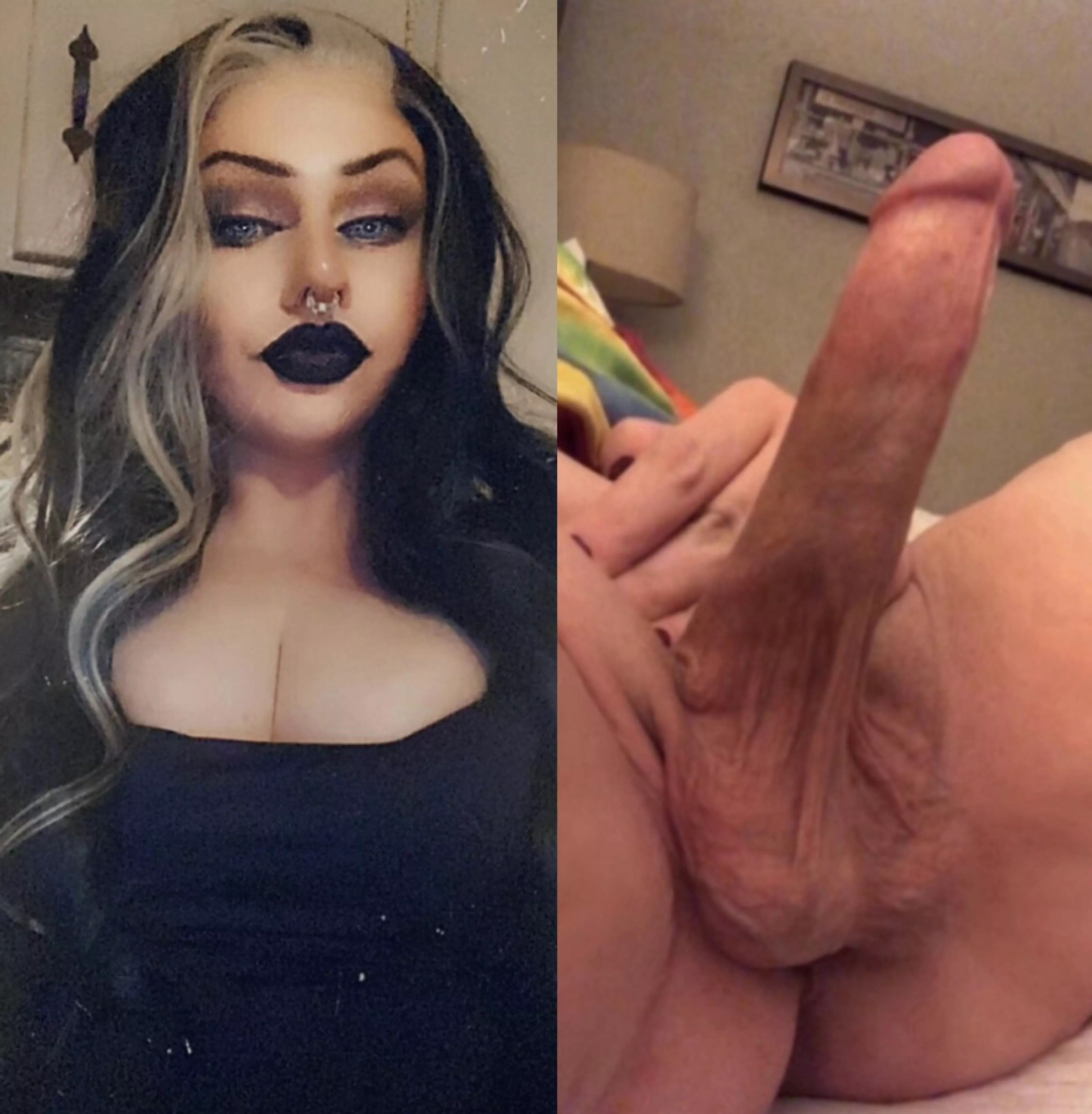 Who wants to drain a hung goth girl? 😈🖤 posted by L8TEX