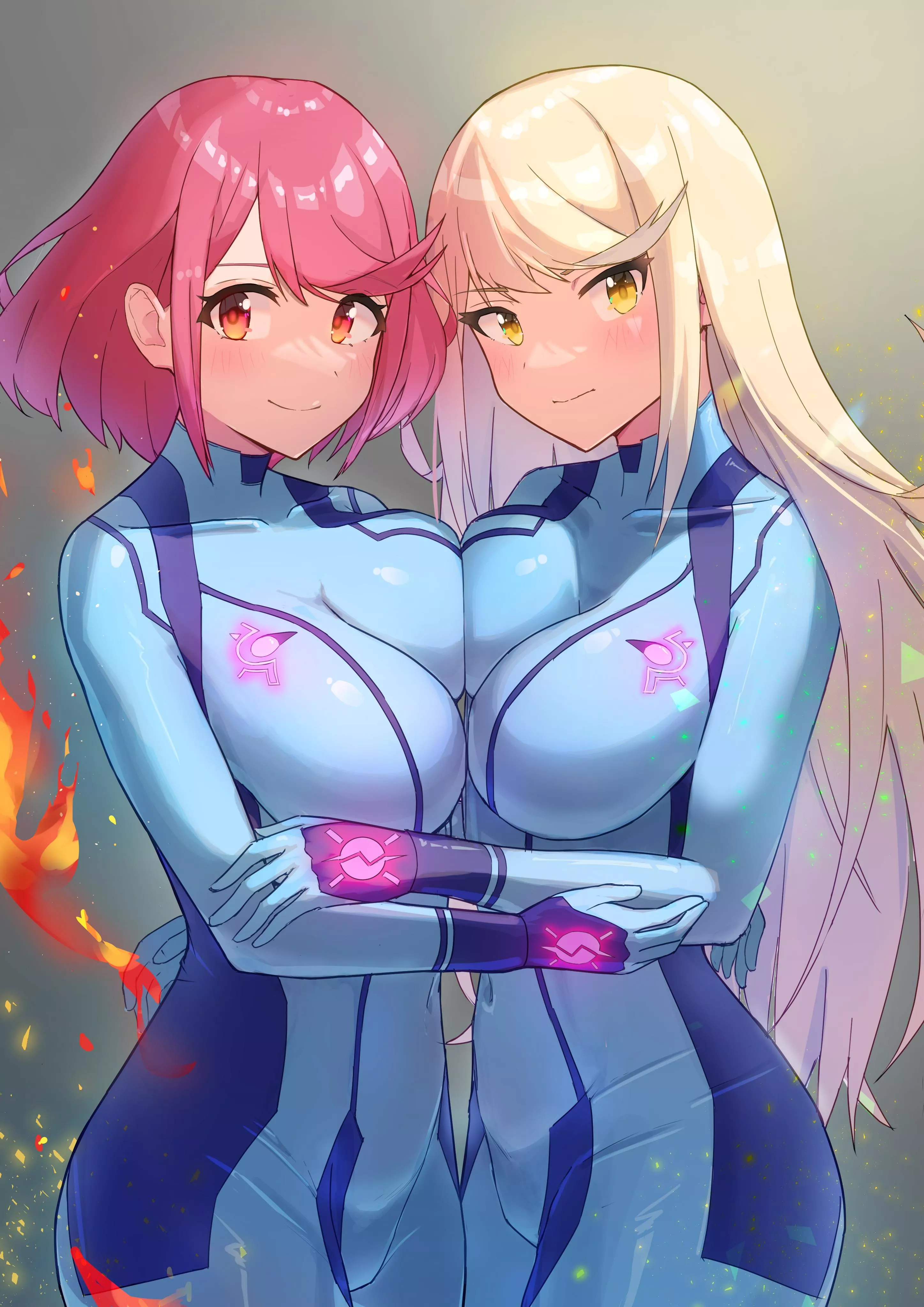 Zero Suit Mythra & Pyra posted by CheetahSperm18