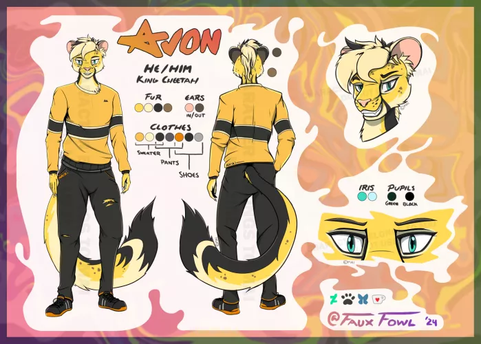 A recent refsheet I made for Mai! by FauxFowl