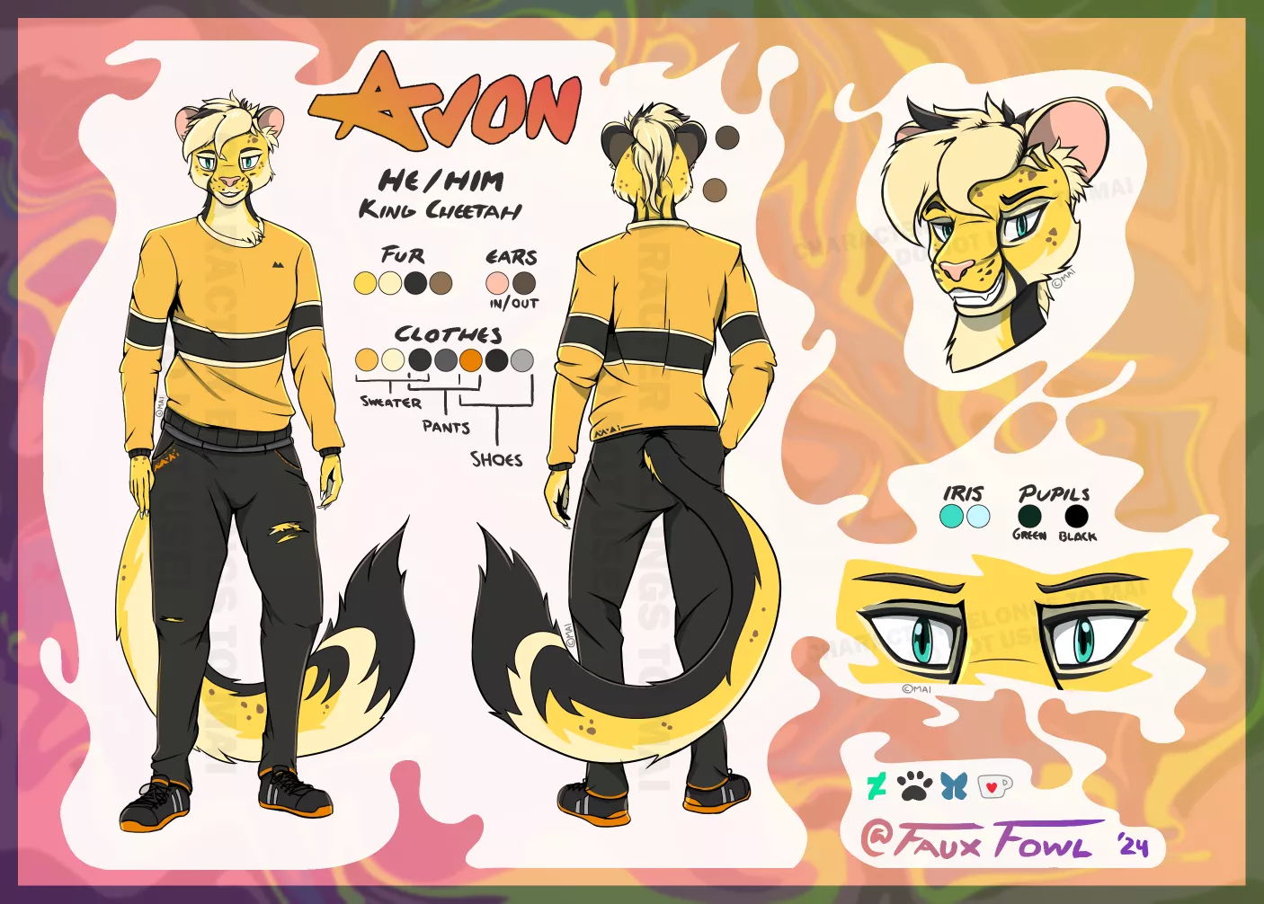 A recent refsheet I made for Mai! posted by FauxFowl