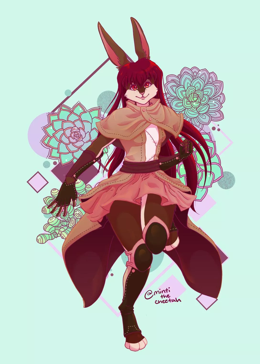 Battle Bunny Charlotte, Reporting for Duty! (Art by me) posted by MintiTheCheetah