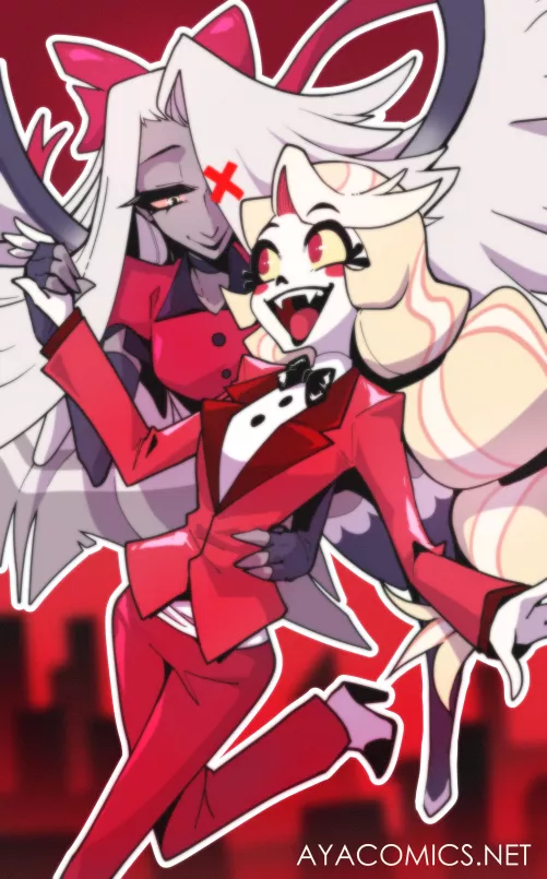 Charlie x Vaggie [Hazbin hotel] by AyaYany