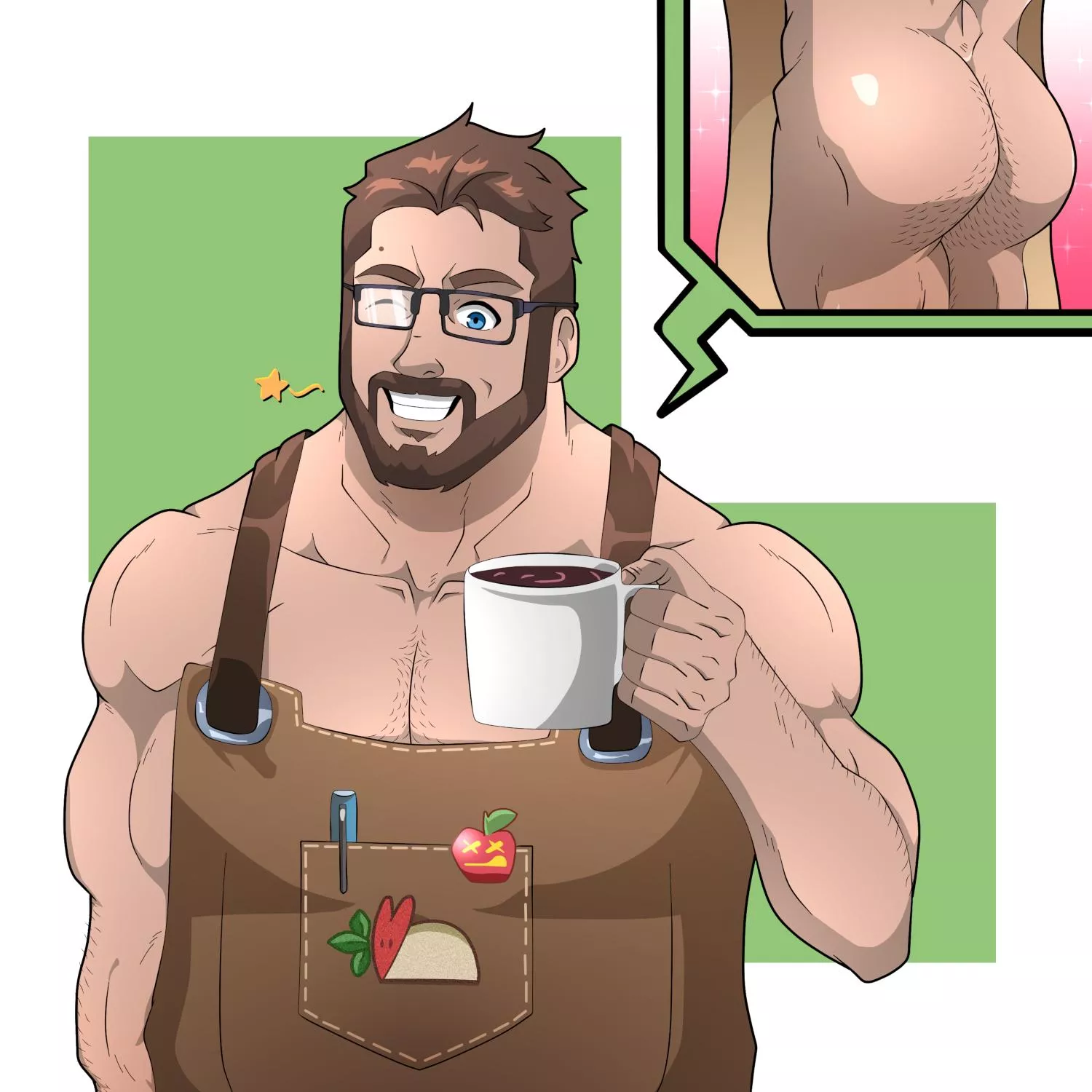 Janken Pomme (Vtuber) serving coffee w/ cake (Artist: Me) posted by DeathKnightBara