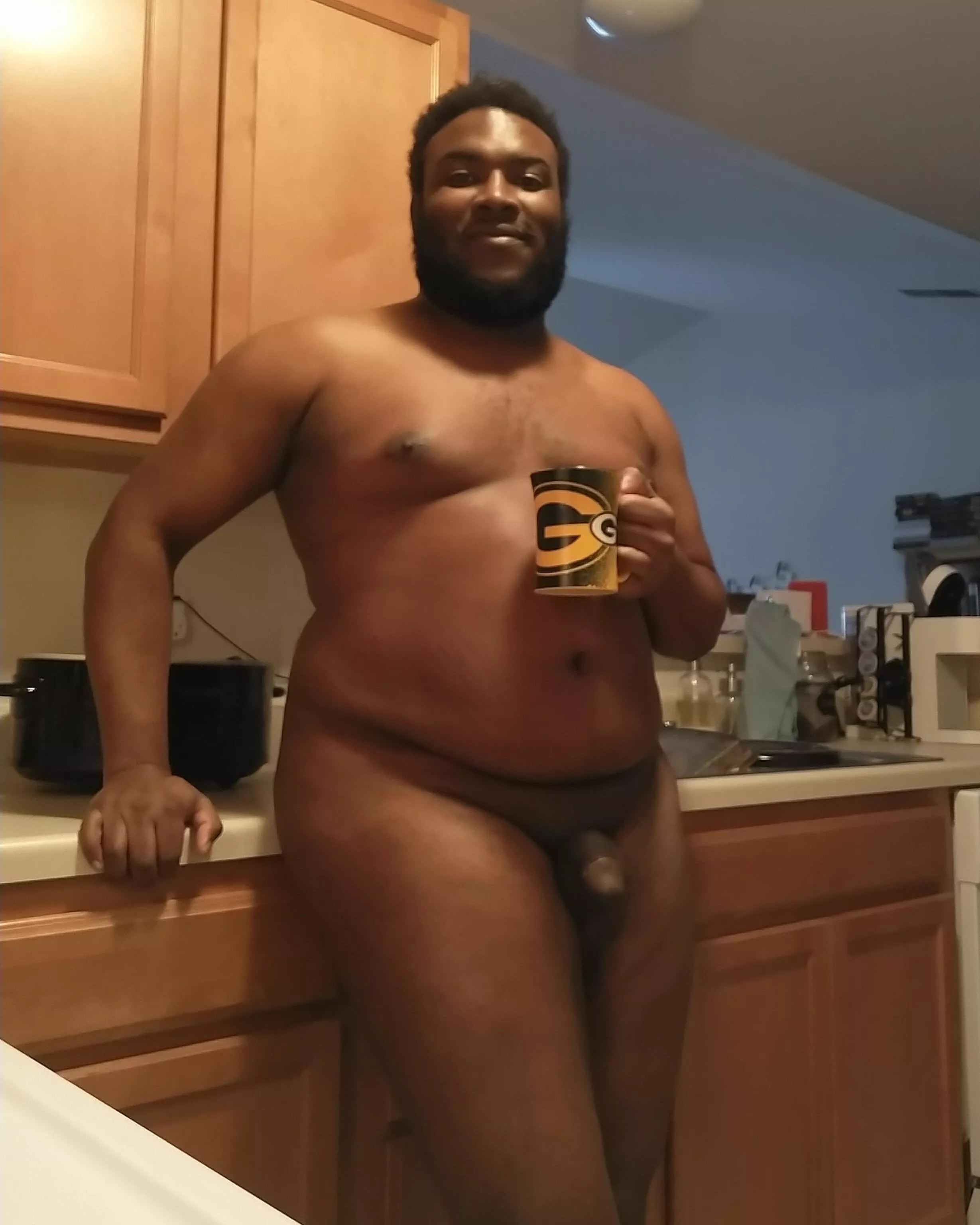 Tuesday is a bit gloomy and... Snow?! Welp, hope y'all have a safe, warm, easy day. Stay naked and happy! ✌🏿 posted by clothesfreebrotha