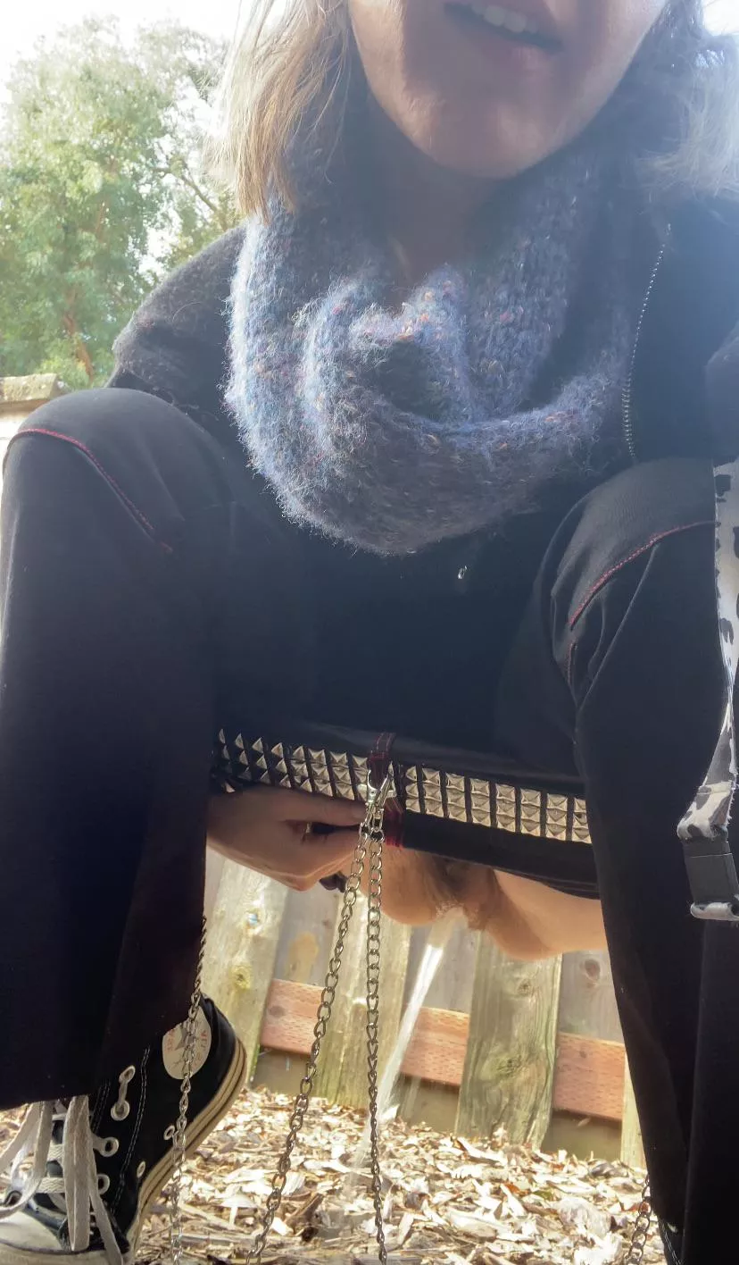 What would you do if you caught me peeing in public.. ask to play or pretend like you didn’t notice? posted by SpitInMyMouth420_