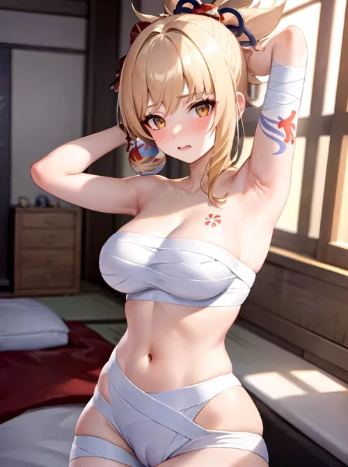 attractive pit (Yoimiya genshin impact) by Cream77700