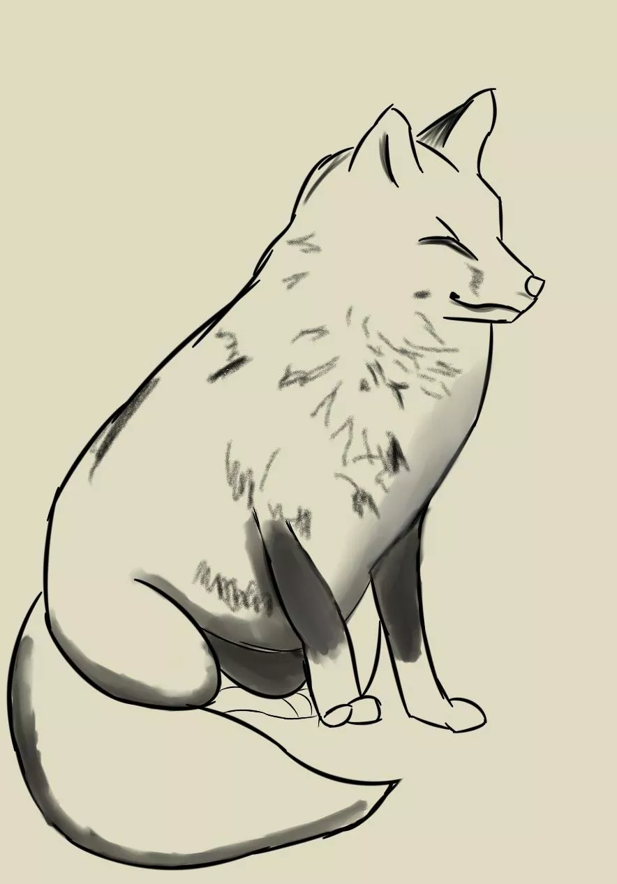 Fat fox sketch posted by SpaceDoge1