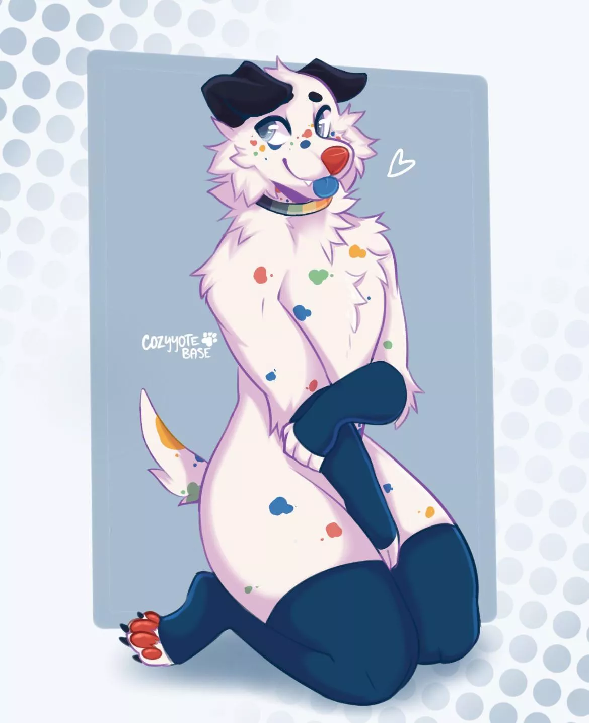 Finished ‘comfy with socks’ YCH! [splitendmutt/cozyyote] posted by ClappinCow